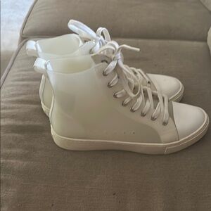 Aldo White High-Top Sneakers - women 7.5